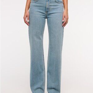 Abercrombie 90's Relaxed High Rise Medium Wash CURVE LOVE